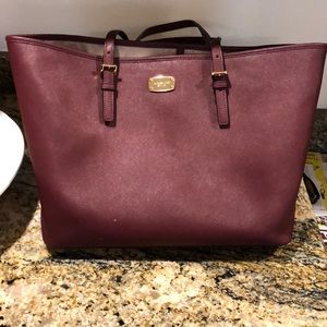 Michael Kors burgundy tote